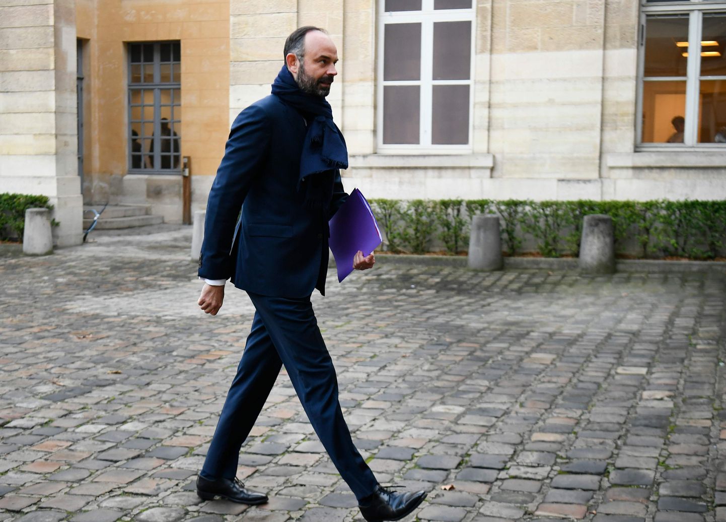 Prantsuse peaminister Édouard Philippe saabumas 7. jaanuaril kõnelustele ametiühingute esindajatega.