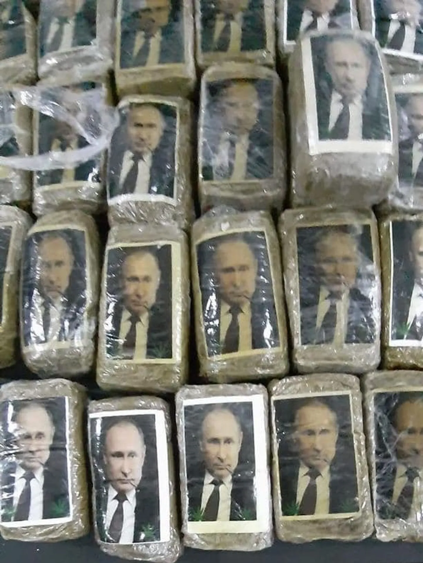 В Ливии задержали партию гашиша с изображением Владимира Путина
