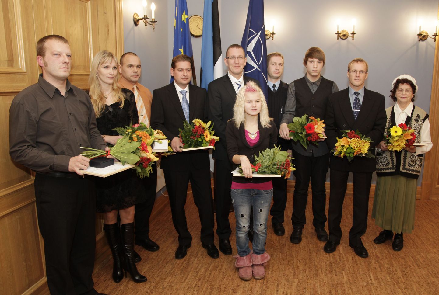 Justiitsministeeriumis toimunud teseremoonial anti kodanikujulguse aumärk tublidele ja julgetele eestimaalastele.