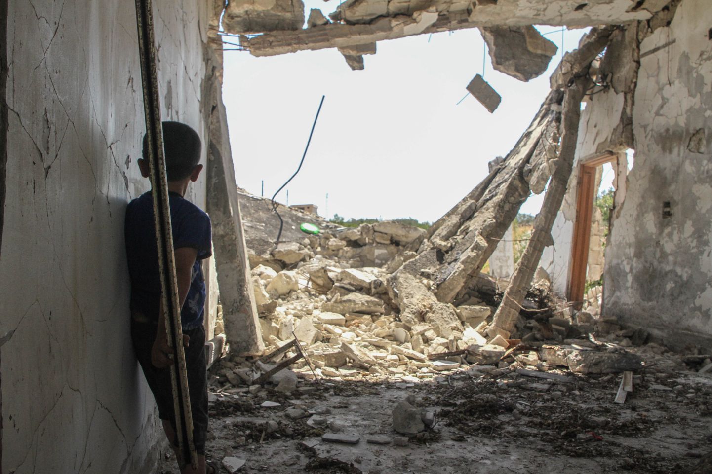 Õhurünnakus purustatud elumaja Idlibi provintsis 14. september 2020.