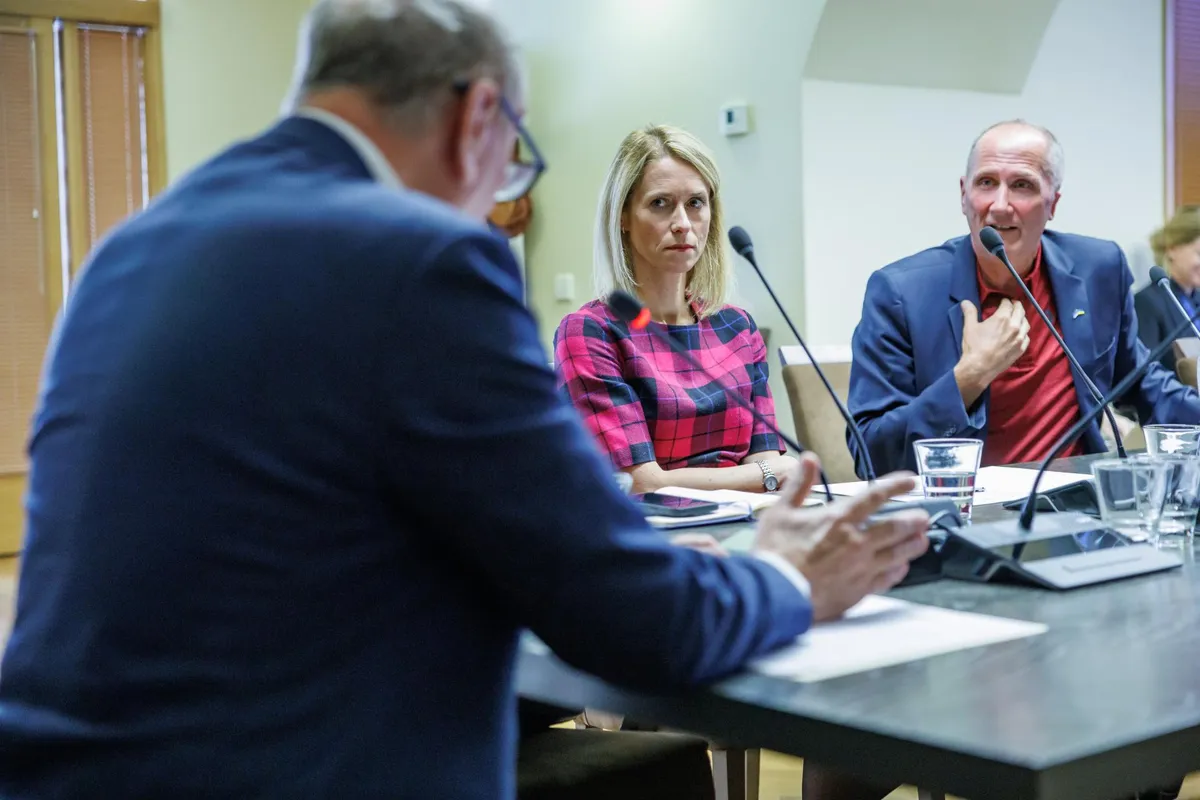In a democracy, everyone must be accountable to democratic oversight. In August 2023 a major political scandal broke out when journalists found out that husband of Estonia's Prime Minister Kaja Kallas was still involved with doing business in Russia. Kaja Kallas in a parliamentary hearing last Fall.