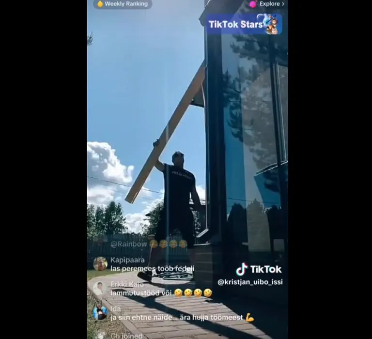 Майко Хелин сносит частный дом в Виймси.
