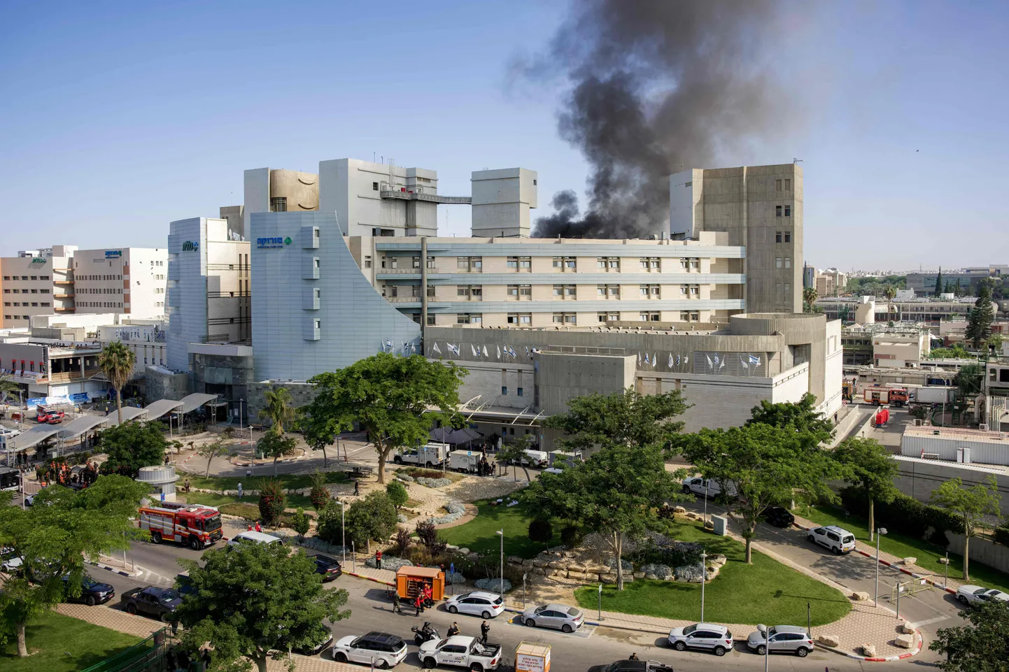 Sorokas Medicīnas centrs Beerševā, Izraēlas dienvidos. 2025. gada 19. jūnijs