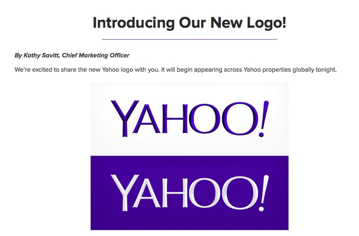 Yahoo uus logo.
