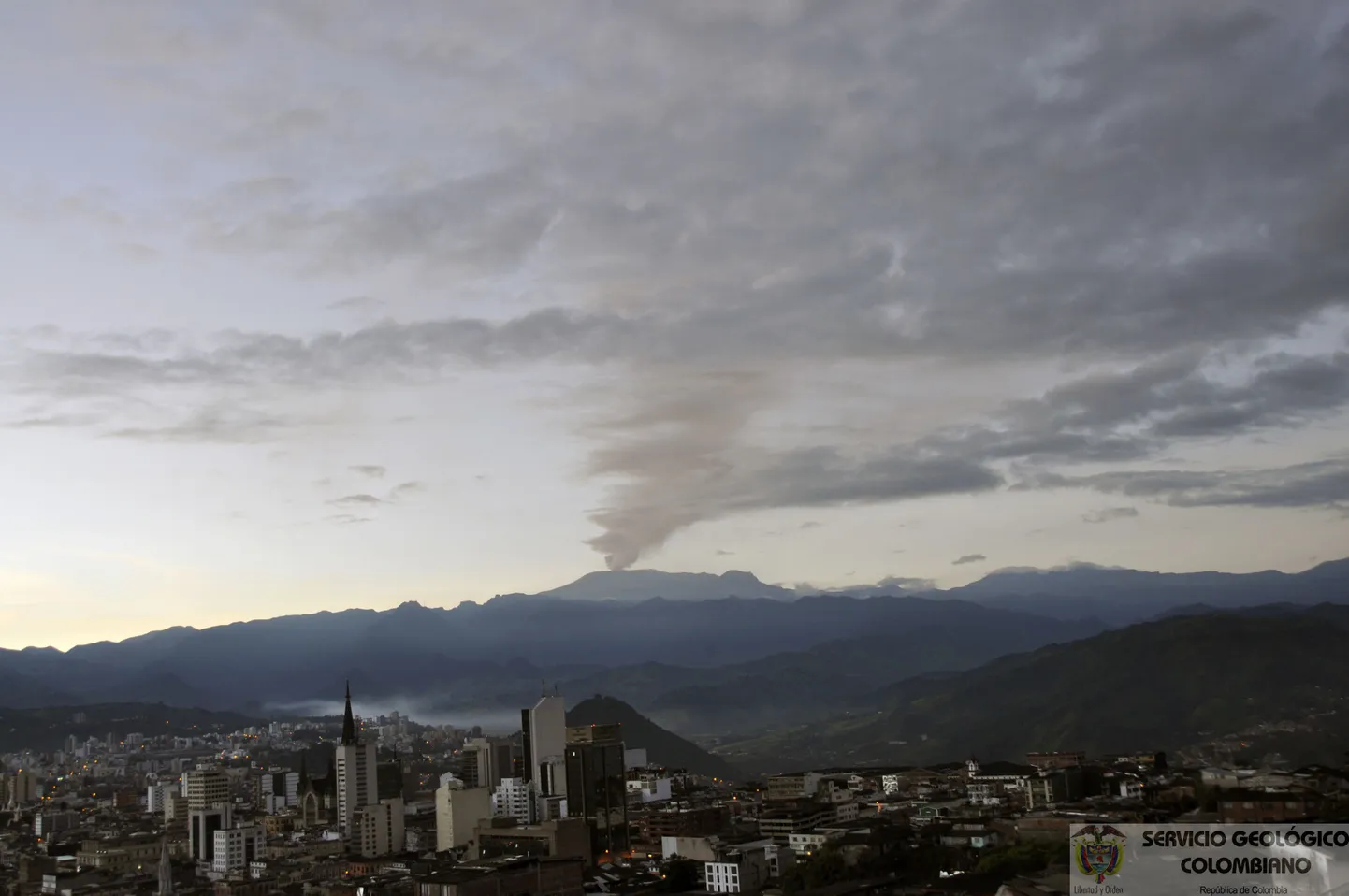 Nevado del Ruizi vulkaan Colombias.