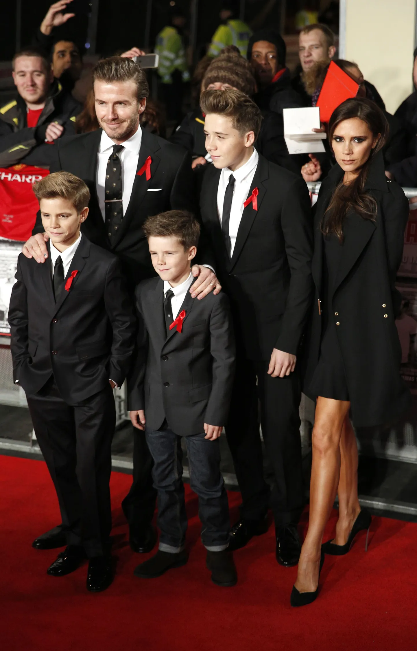 David, Victoria, Brooklyn, Cruz ja Romeo Beckham