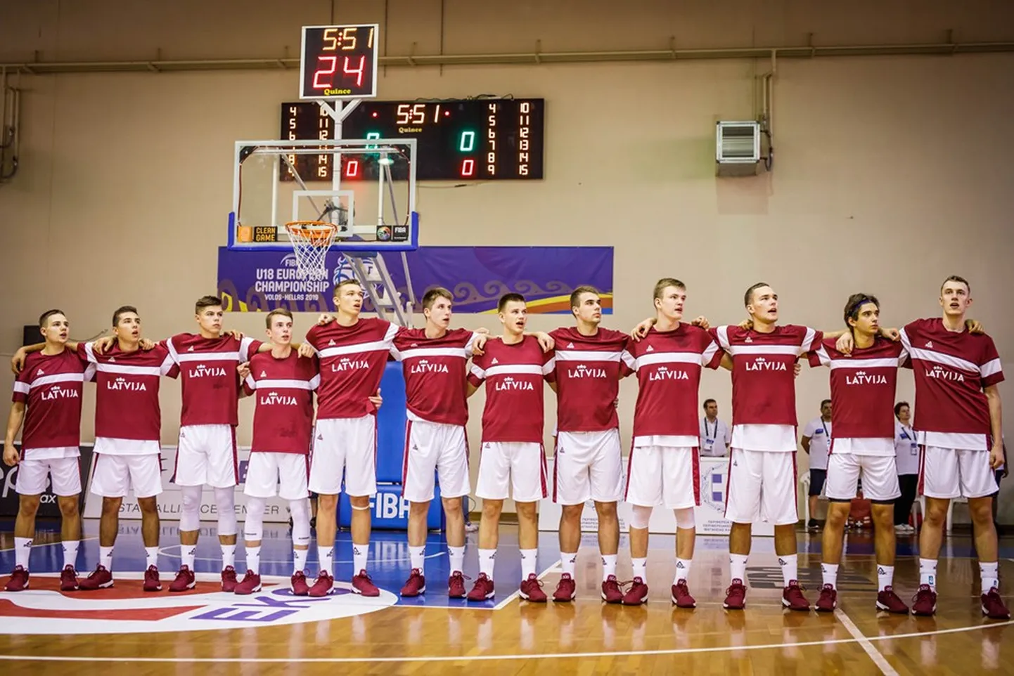 Latvijas U-18 izlases basketbolisti