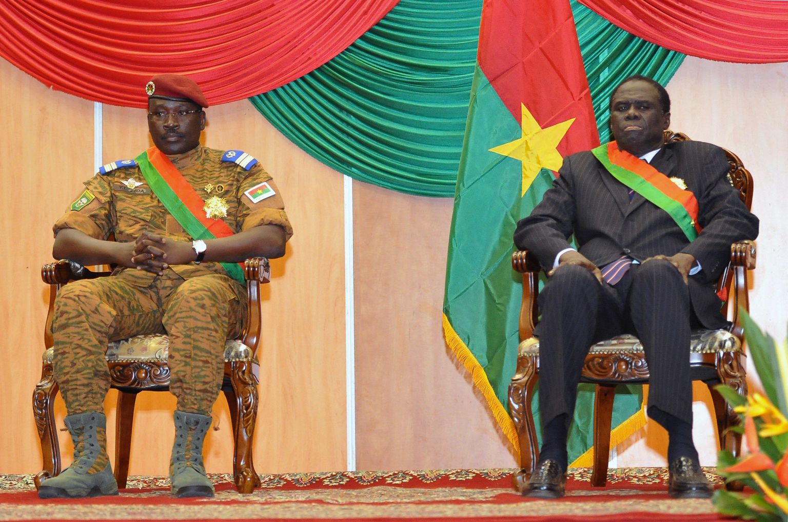 Burkina Faso peaminister Isaac Zida ja president Michel Kafando