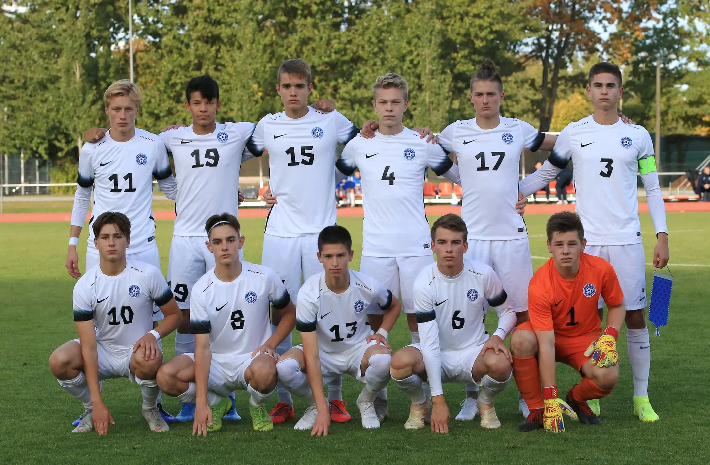 Eesti U17 jalgpallikoondis möödunud suvel.