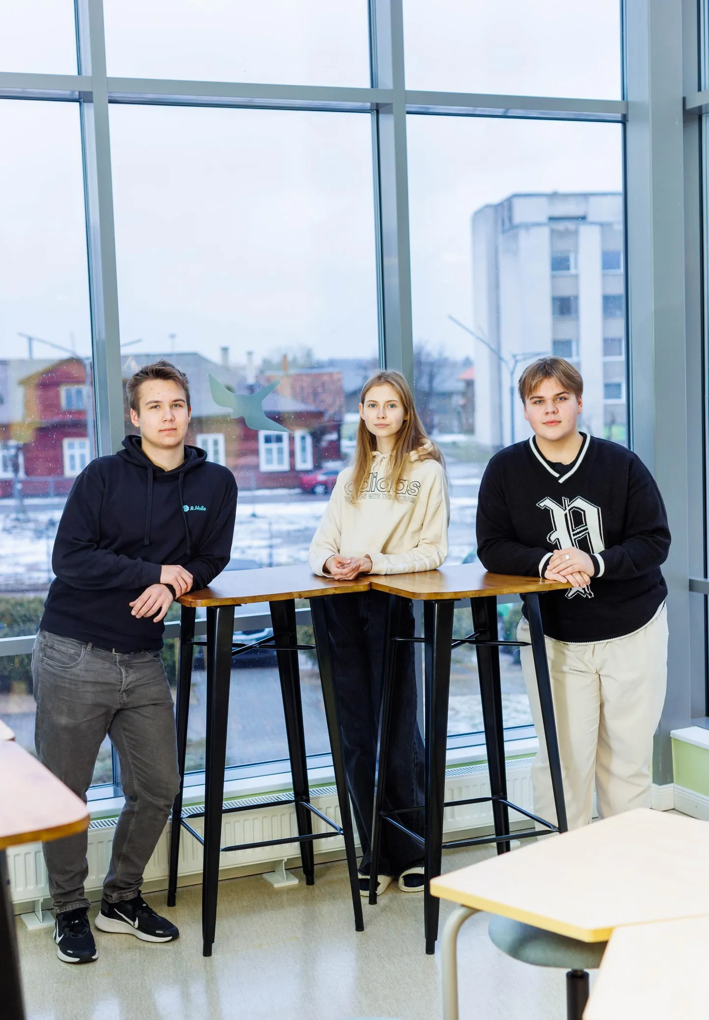 Võru õpilasfirma RURI liikmed Rogert Hollo, Jane Mustrik ja Andreas Vanatalo.