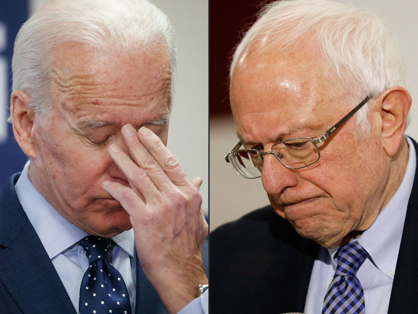 Joe Biden ja Bernie Sanders.
