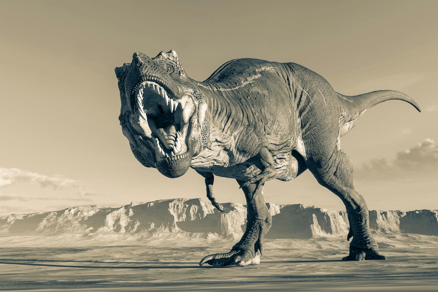 Arvutijoonistus türannosaurusest