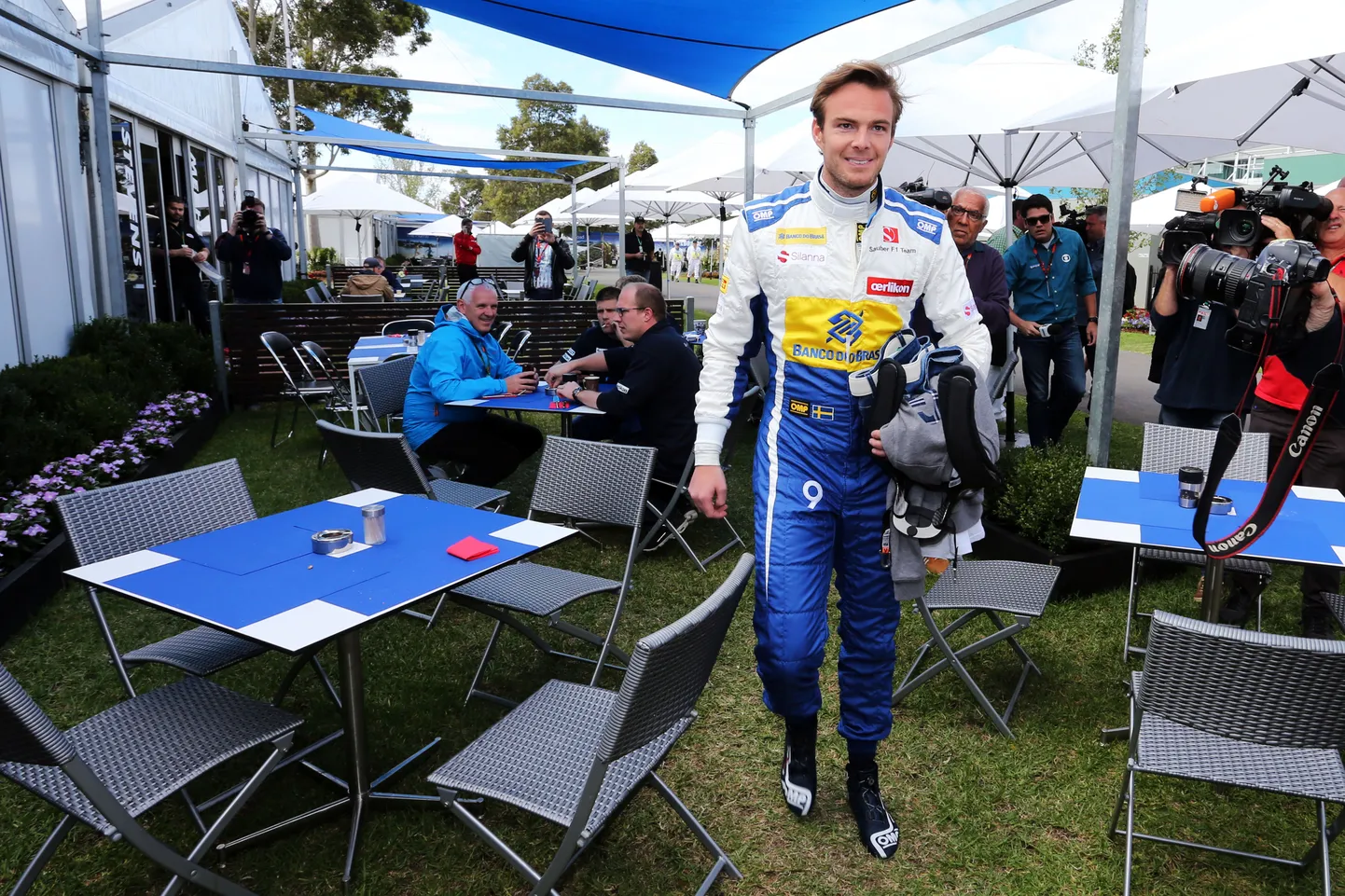 Giedo van der Garde Marcus Ericssoni sõiduvormis.