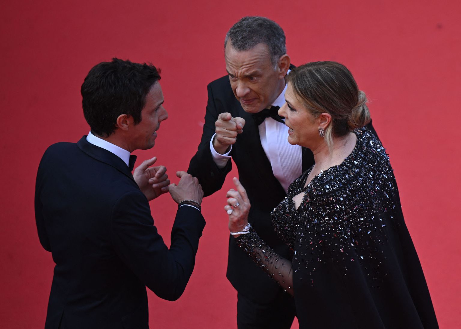 Näitleja Tom Hanks koos abikaasa Rita Wilsoniga Cannes'i filmifestivali punasel vaibal.