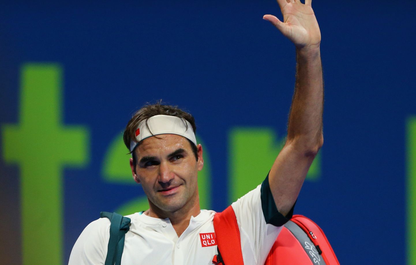 Šveitsi tennisetäht Roger Federer tänavusel ATP 250 Qatar Openil Dohas märtsi alguses.