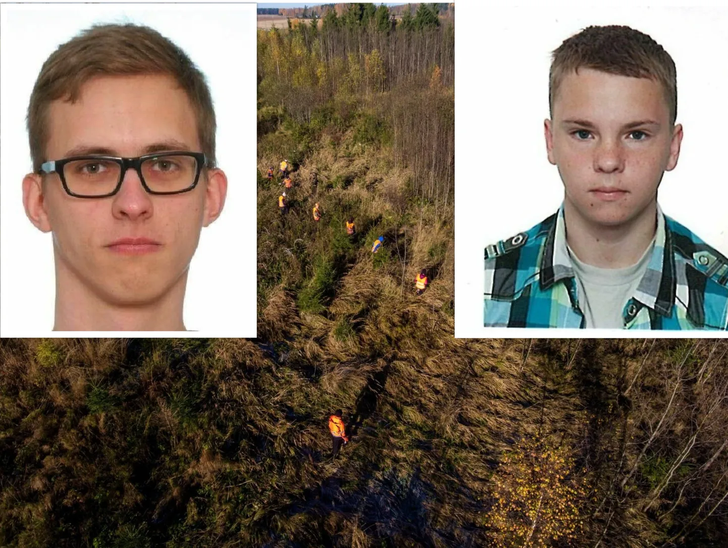 Markkus Ansberg ja Kristo Kingo on kadunud 2015. aastast saadik. Droonifotol Markkuse otsingud 2017. aastal.