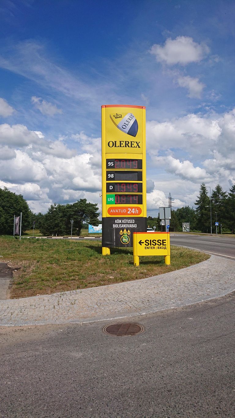 Kütusehinnad Valgas Olerexi tanklas 11. juulil