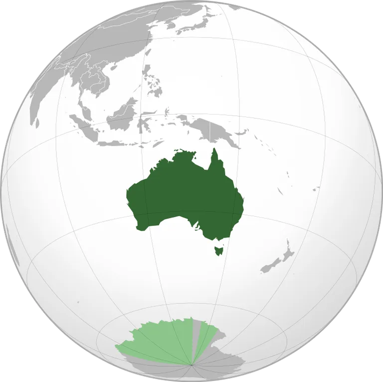 Austraalia kaardil (tumerohelisega)