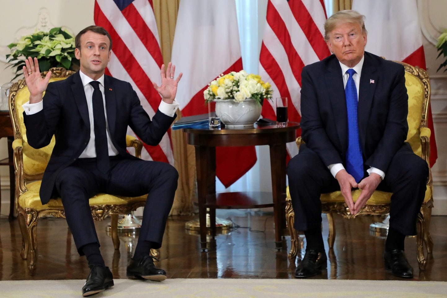 Macron ja Trump.