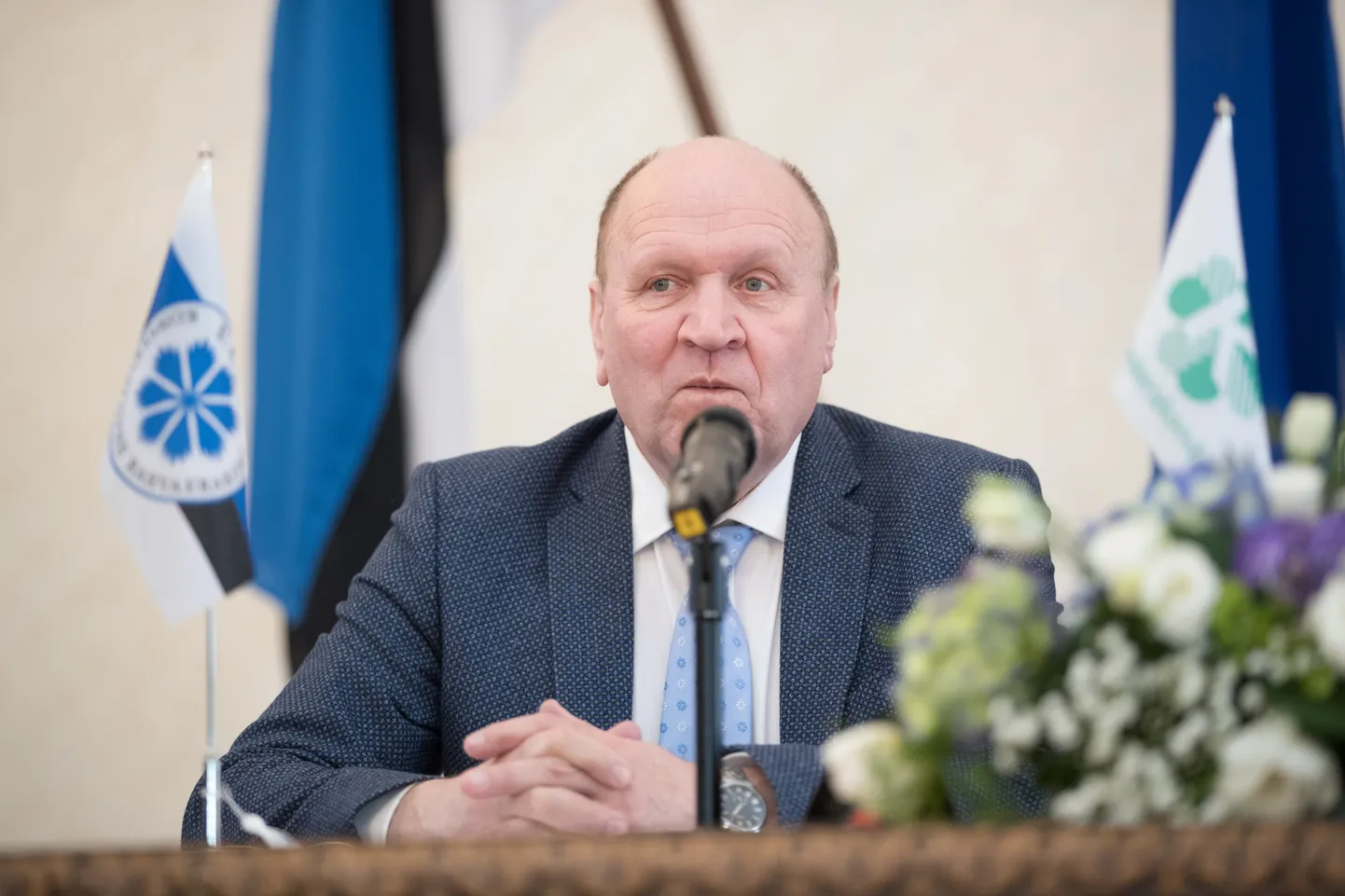 Tallinn, 08.04.2019
Isamaa, Keskerakond ja EKRE allkirjastasid koalitsioonileppe. Koalitsioonileping.
Fotol Mart Helme.

Centre Party, EKRE and Isamaa coalition agreement signing
tl/Foto Tairo Lutter/POSTIMEES