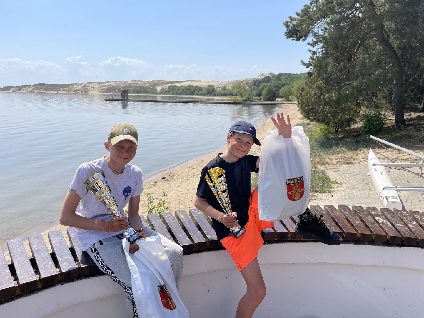 Saaremaa noored purjetajad Tobias Kalle ja Jaco Putnik Leedus, Nidas.