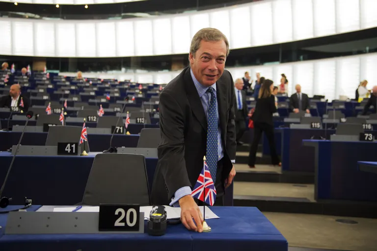 Nigel Farage Euroopa Parlamendis.
