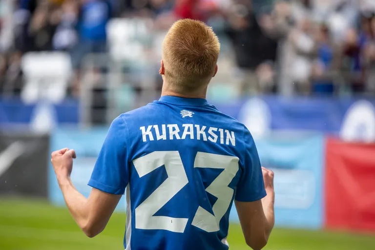 Jürgen Henn pani oma esimeses mängus koondise peatreenerina vahetustega täppi. Kaks viimast väravat lõid vahetusmehed Edgar Tur ja Danil Kuraksin (pildil) – mõlemale oli see koondises debüütväravaks, ühele oma viiendas ja teisele teises mängus...
