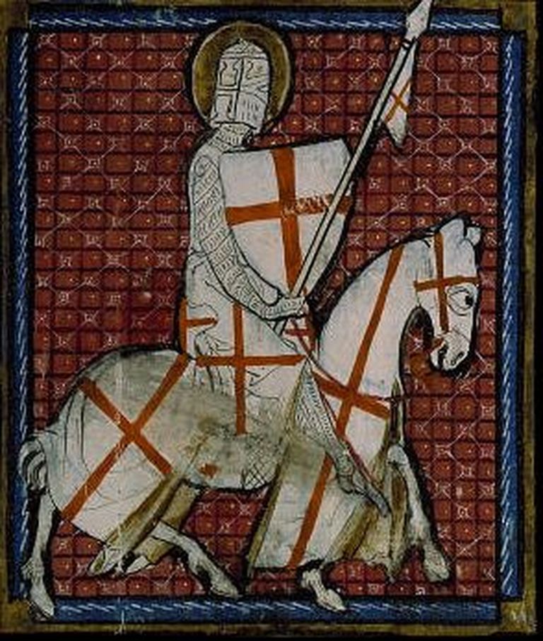 St. George (Püha Jüri) keskaegsel miniatuuril ristisõdijana