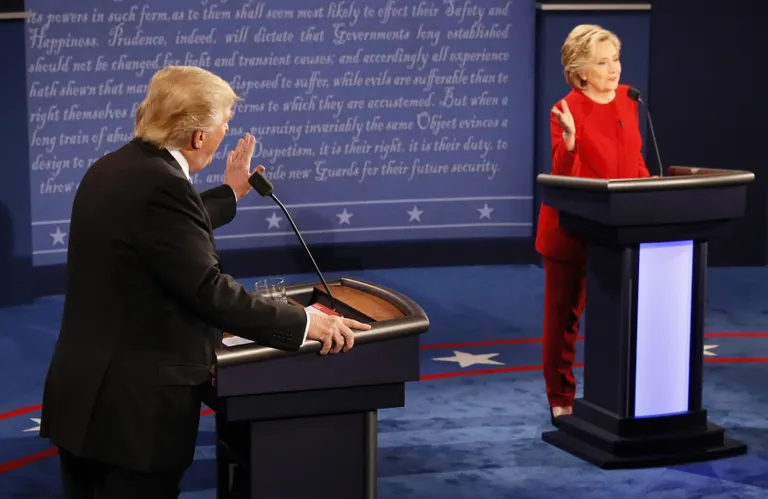 Trumpi ja Clintoni debatt. Foto: Scanpix