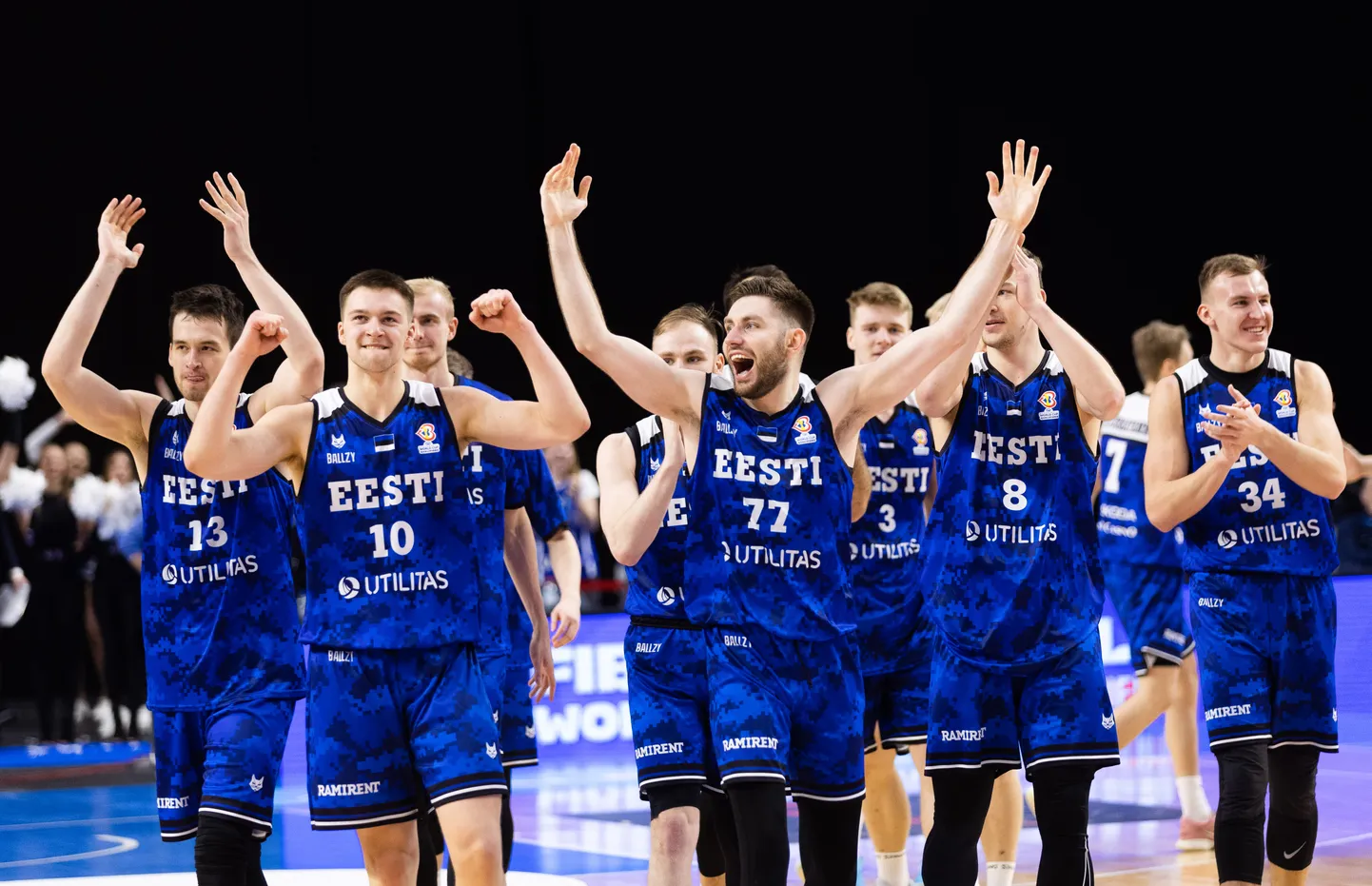 Баскетболисты сборной Эстонии.