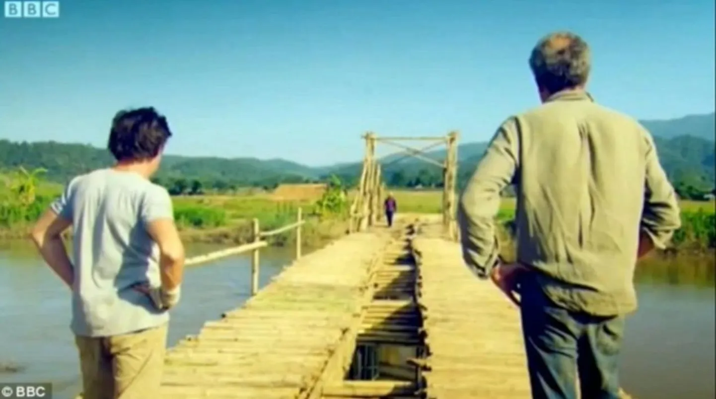 Saates on Jeremy Clarksonit koos kaassaatejuhtide Richard Hammondi ja James Mayga näha Tais ehitamas oma varianti kuulsast Kwai jõe sillast