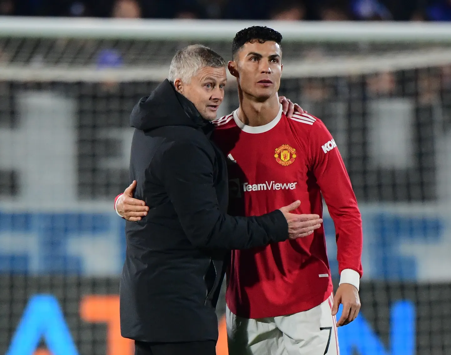 Ole Gunnar Solskjær ja Cristiano Ronaldo.