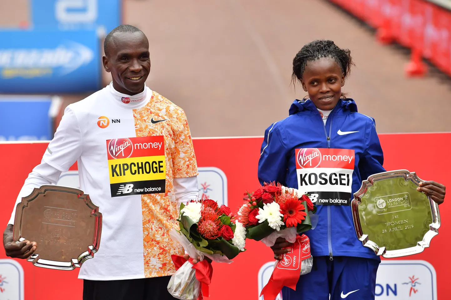 Londoni maratoni võitjad Eliud Kipchoge ja Brigid Kosgei