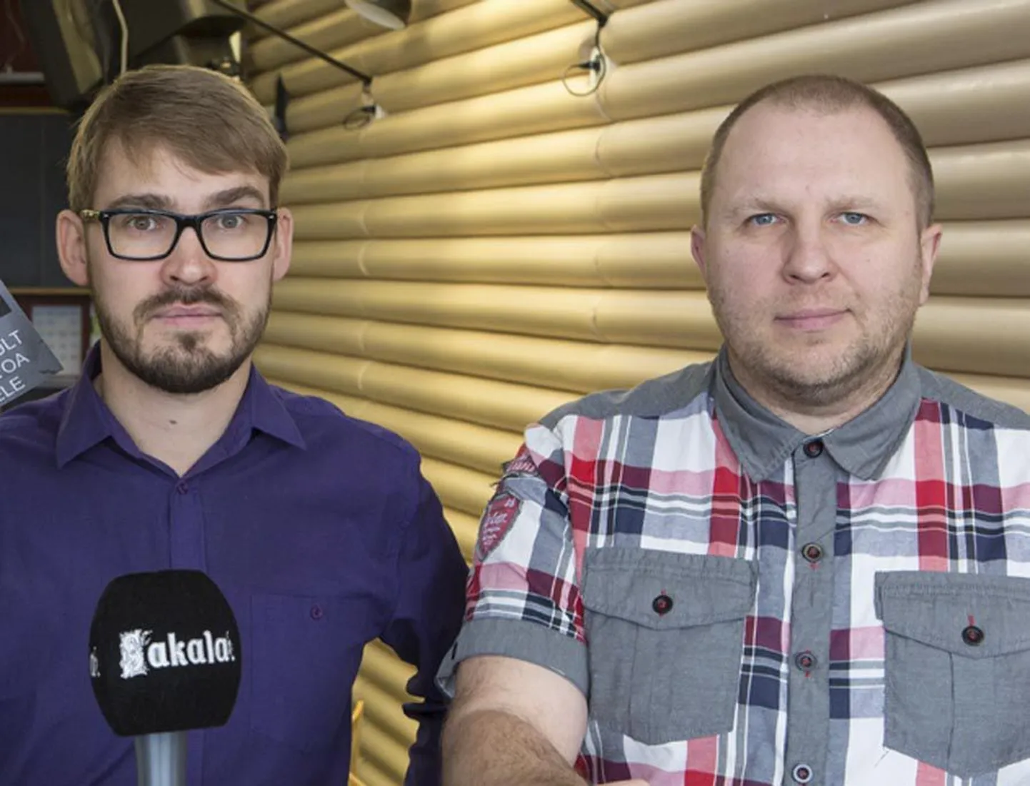 Sakala ajakirjanikud Rannar Raba (vasakul) ja Margus Haav