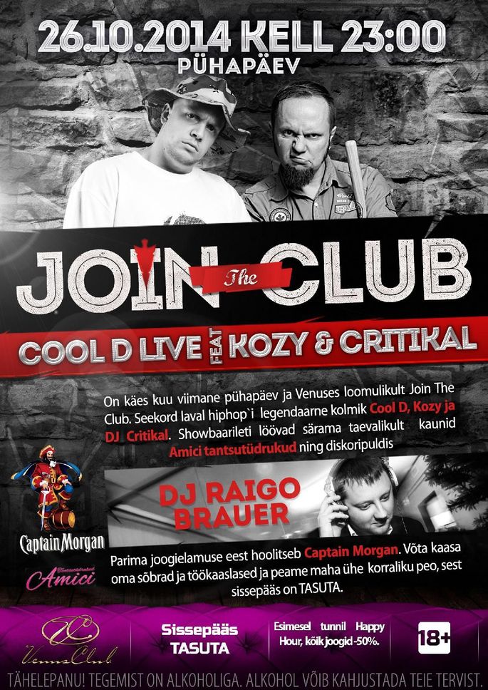 Join The Club Cool D Live Feat Kozy Critikal