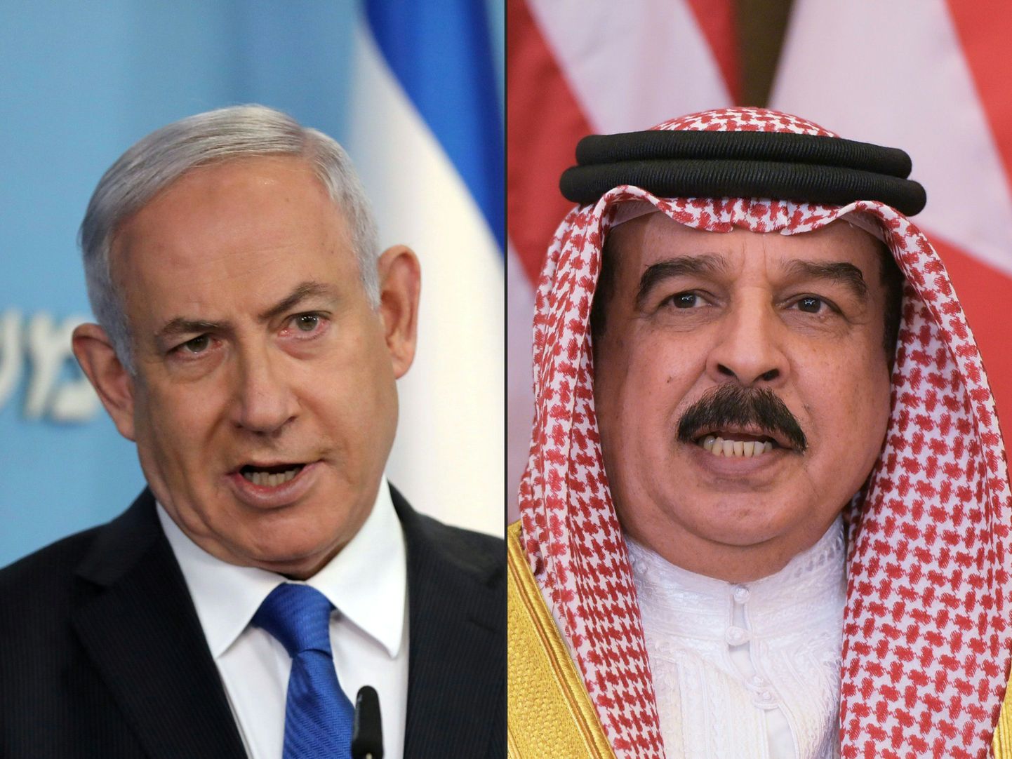 Премьер-министр Израиля Биньямин Нетаньяху и король Бахрейна Хамад ибн Иса Аль Халифа