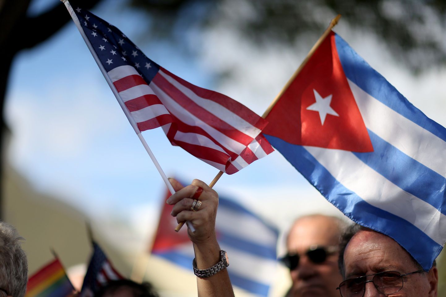 USA ja Kuuba lipud