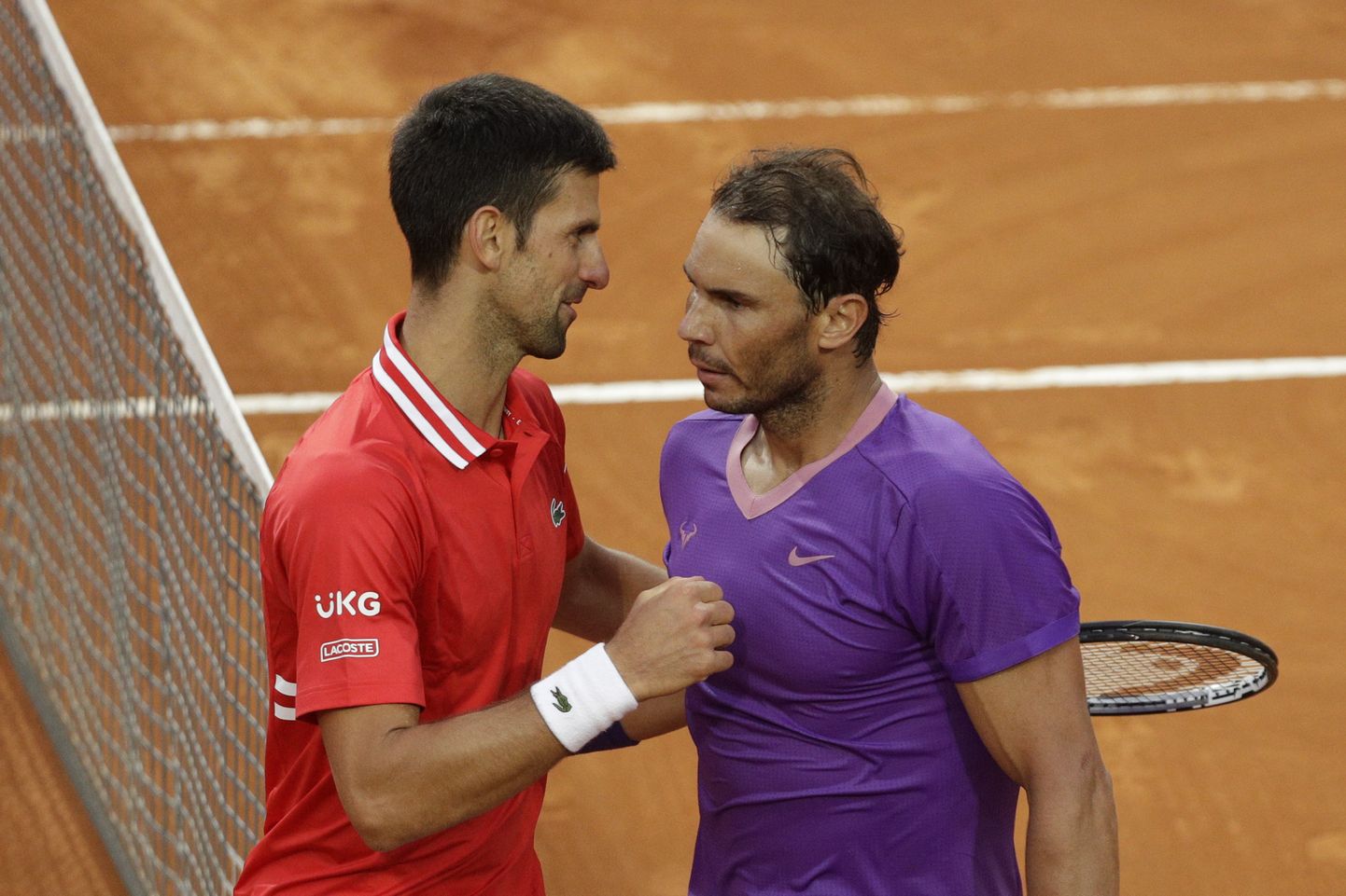 Novak Djokovic (vasakul) ja Rafael Nadal.