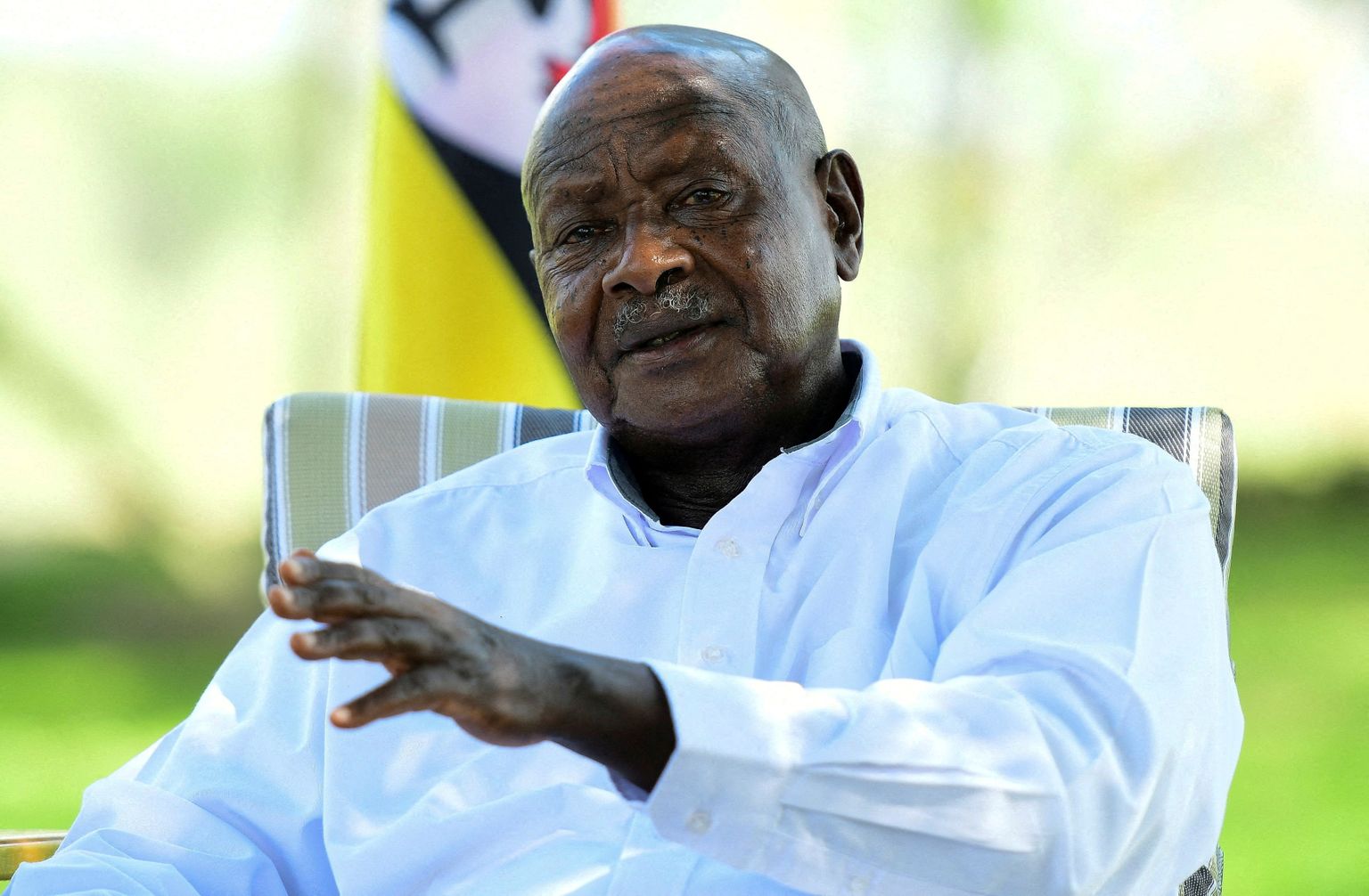 Uganda president Yoweri Museveni annab mullu jaanuaris oma talupidamises Uganda keskosas Gomba piirkonnas usutluse Reutersile. Pilt on illustreeriv.