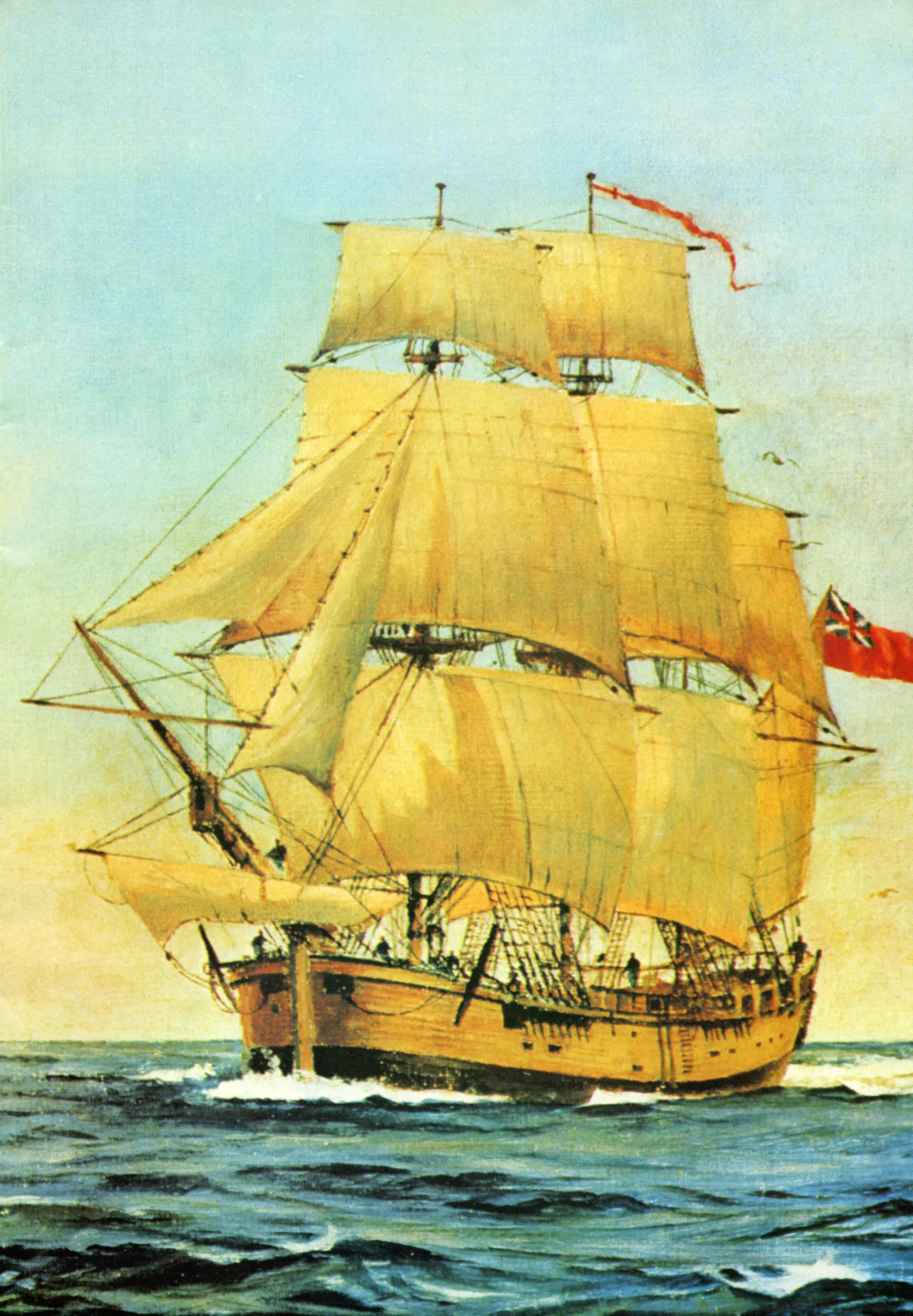 Joonistus kapten Cooki Endeavourist