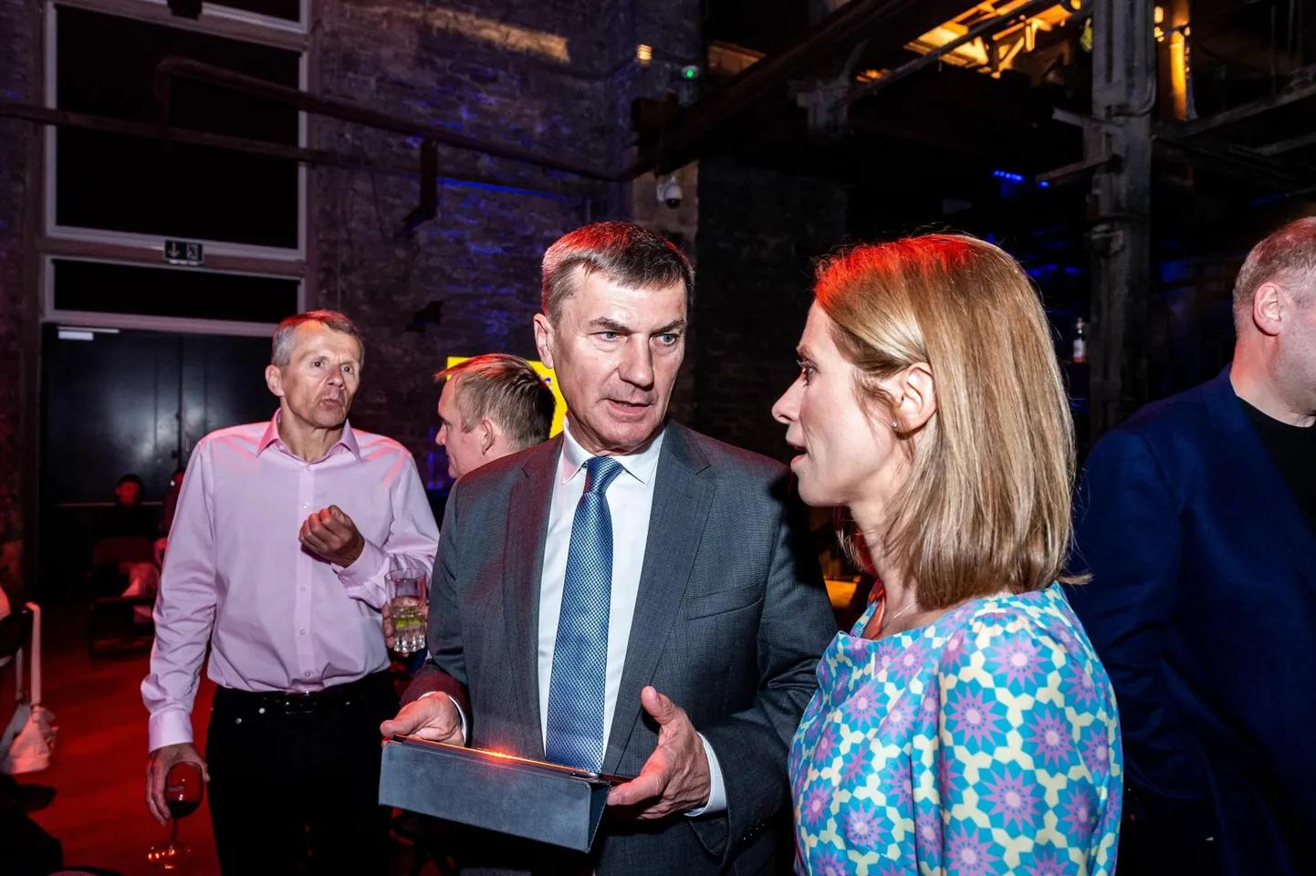 Andrus Ansip ja Kaja Kallas Europarlamendi valimispeol Reformierakonna staabis 2019. aastal.