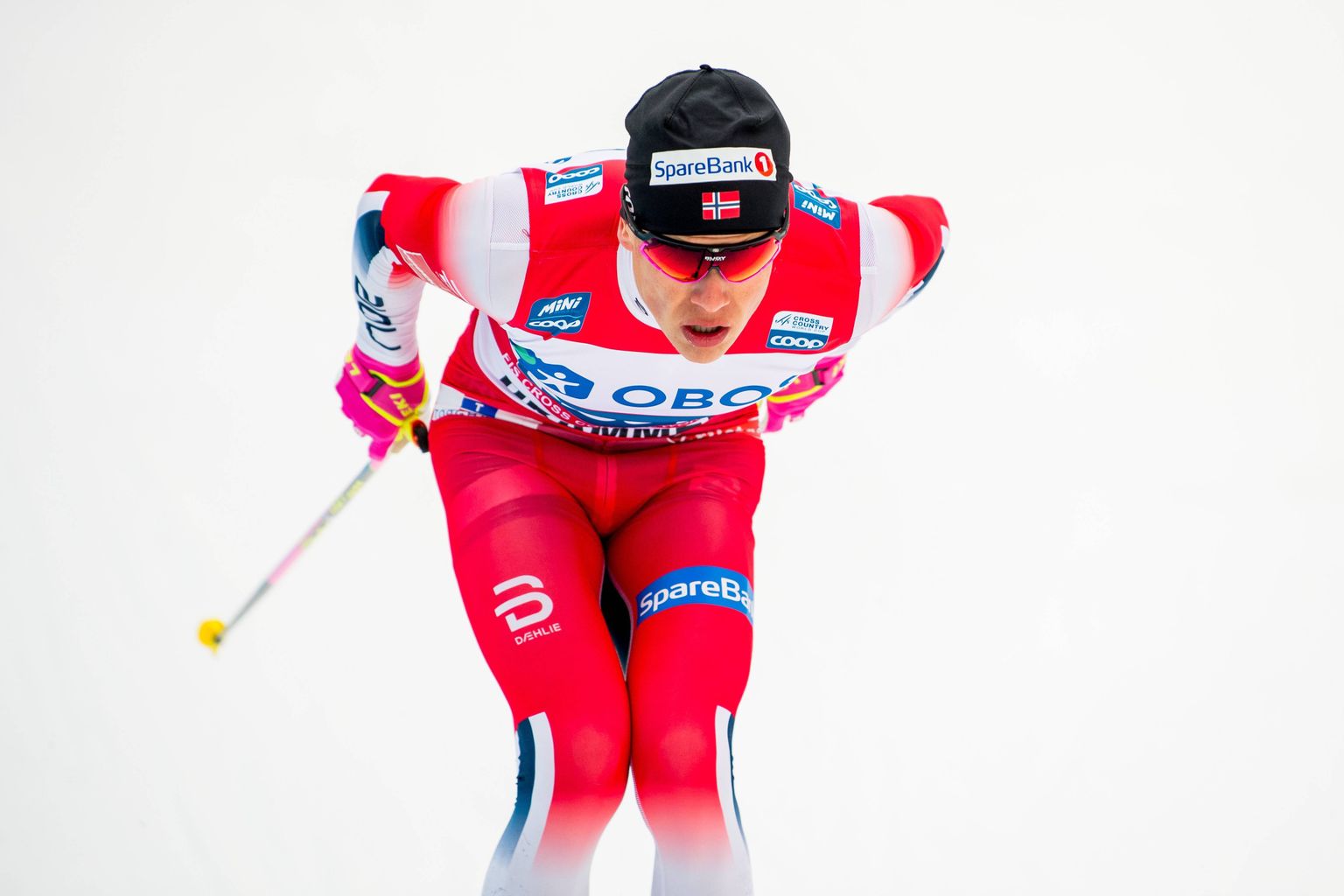 Johannes Hoesflot Klaebo Drammeni sprinti võitmas