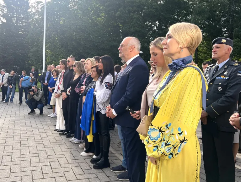 День независимости Украины. Президент Алар Карис встречается с представителями украинской общины в Кадриорге. 24 августа 2023 года.