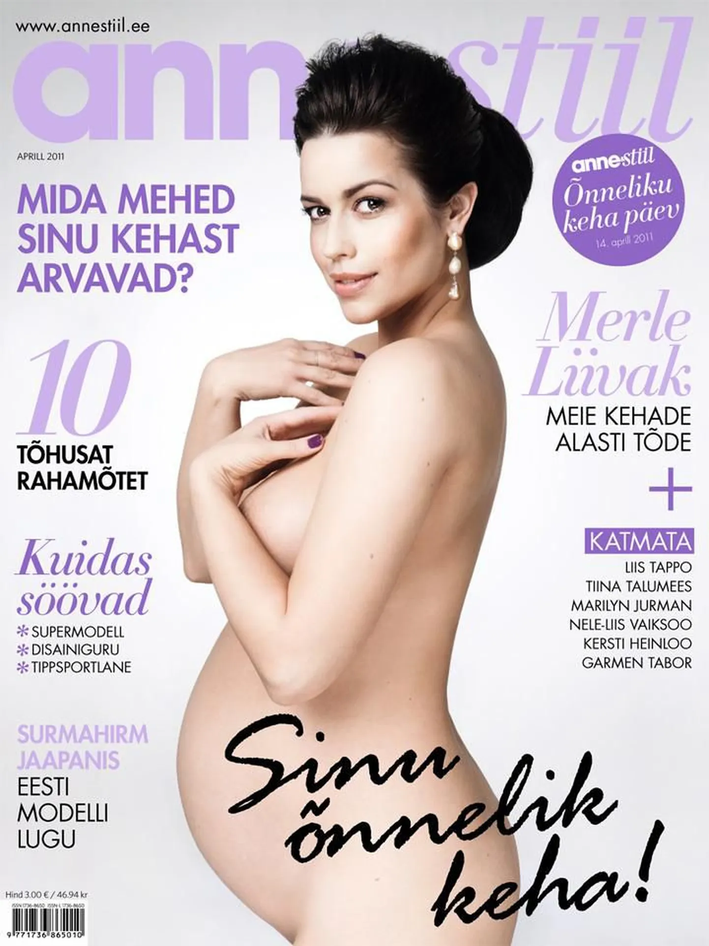 "Anne & Stiili" esikaanel poseerib alasti lapseootel Merle Liivak