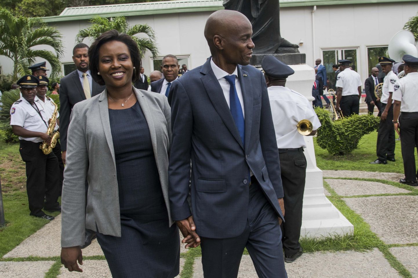 Haiti mõrvatud president Jovenel Moïse abikaasa Martine'iga.
