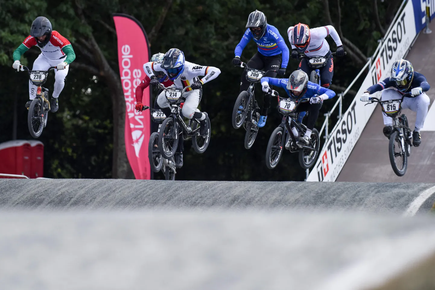 BMX sacīkšu pasaules čempionātā Nantē, Francijas rietumos, 2022. gada 30. jūlijā
