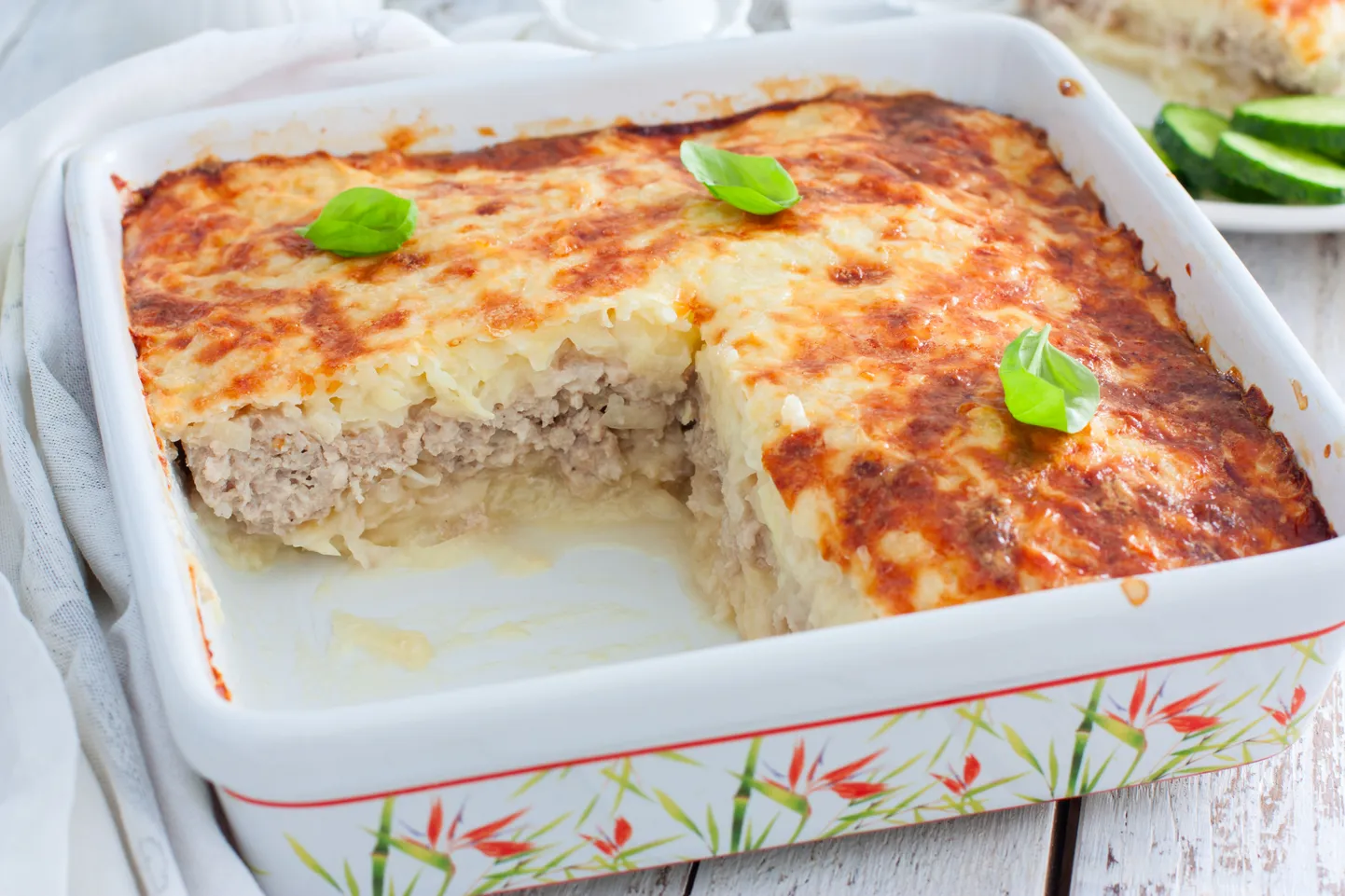 Картофельная запеканка с фаршем. Иллюстративное фото