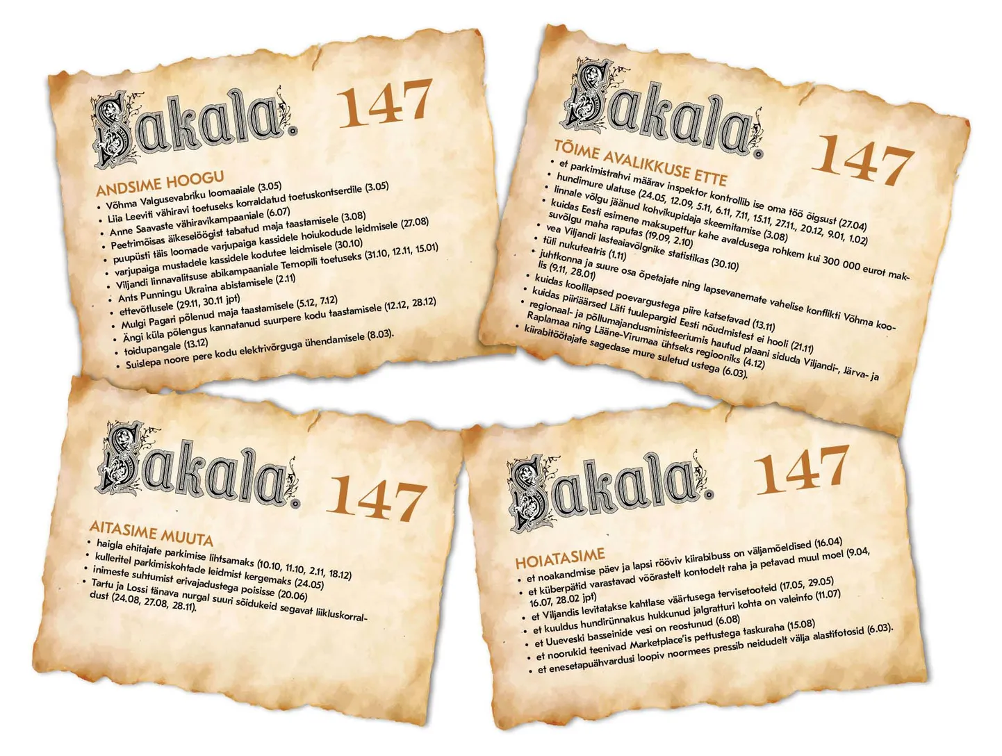 23. märtsil 147-aastaseks saanud Sakala vaatas üle, millega saime möödunud aastaringil lugejale kasulikud olla.
