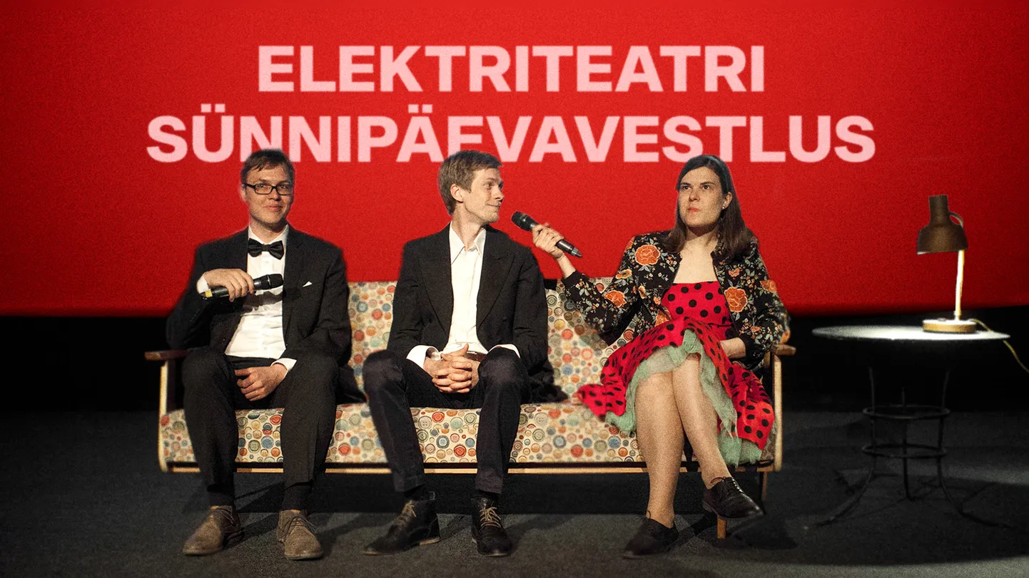 Elektriteatrist hakkavad kõnelema kinojuht Andres Kauts (vasakult), produktsioonijuht Mihkel Salk ja programmijuht Elo Vilks.