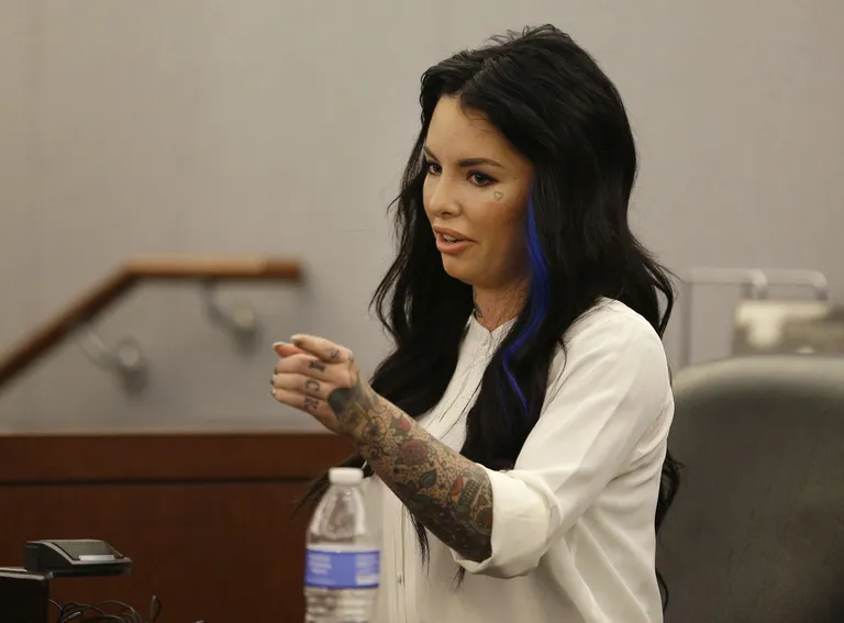 Christine Mackinday ehk Christy Mack langes jõhkra peksu ohvriks. FOTO: John Locher/AP/Scanpix